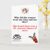 Funny Dad Joke-kerstkaart Kaart (Gele Bloem)