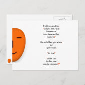 Funny Dad Joke op Monkeys Humans Bananas Daughter Briefkaart (Voorkant / Achterkant)