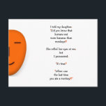 Funny Dad Joke op Monkeys Humans Bananas Daughter Briefkaart<br><div class="desc">Grappig, grappig, hilarisch pap / humor sturen een glimlach-briefkaart met een patiëntenvader die met hulp van mensen, bananen en apen een dochter die haar ogen rolt, en de vader met het laatste woord in zijn aas zet. Een leuke pap grap voor je dochter, zoon, zus, broer, kinderen, kleinkinderen, geliefden, bff,...</div>