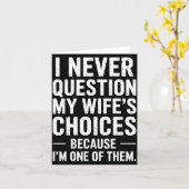 Funny Dad Joke Quote For Husband Fathers Day Tee  Kaart (Gele Bloem)