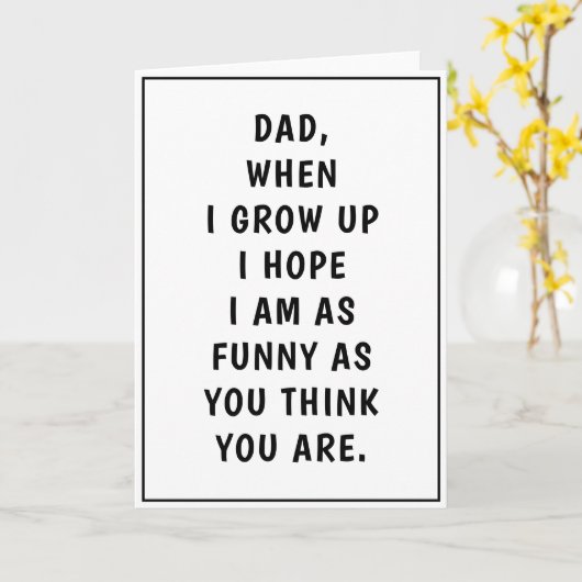 Funny Dad Jokes Birthday Vaderdag Kaart (Gele Bloem)