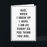 Funny Dad Jokes Birthday Vaderdag Kaart<br><div class="desc">Ben je op zoek naar een grappige Vaderdag kaart? Kijk naar onze grappige vader Jokes Birthday Vaderdag Kaart! Geweldig voor iedereen die van humor houdt. Een grappige kaart voor papa.</div>
