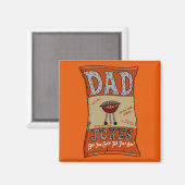 Funny Dad Jokes Fathers Day Grilling Quote T-Shirt Magneet (Voorkant / Achterkant)