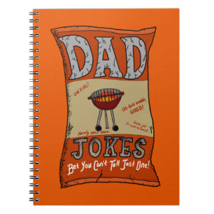 Funny Dad Jokes Fathers Day Grilling Quote T-Shirt Notitieboek