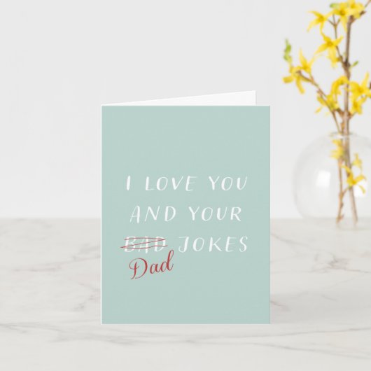 Funny Dad Jokes Fathers Day Kaart (Gele Bloem)