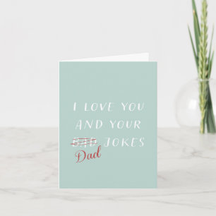 Funny Dad Jokes Fathers Day Kaart