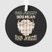 Funny Dad Jokes | VADERDAG | Rad Jokes Ornament (achterkant)