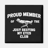 Funny Dad Just Resting My Eyes Fathers Day Funny  Magneet (Voorkant)