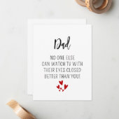 Funny Dad Kaart - Sarcastisch Vaderdag & Verjaarda Notitiekaartje (Voorkant / Achterkant in situ)