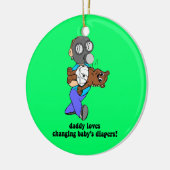 Funny dad keramisch ornament (Links)