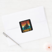 Funny Dad LandScaper Gift for Vaderdag Vierkante Sticker (Envelop)
