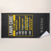 Funny Dad Lawn Mower Fathers Birthday Gag Gifts Strandlaken (Voorkant)