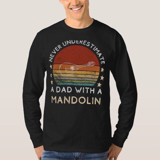 Funny Dad Mandolin T-shirt - Dads Musical Talent & (Voorkant)