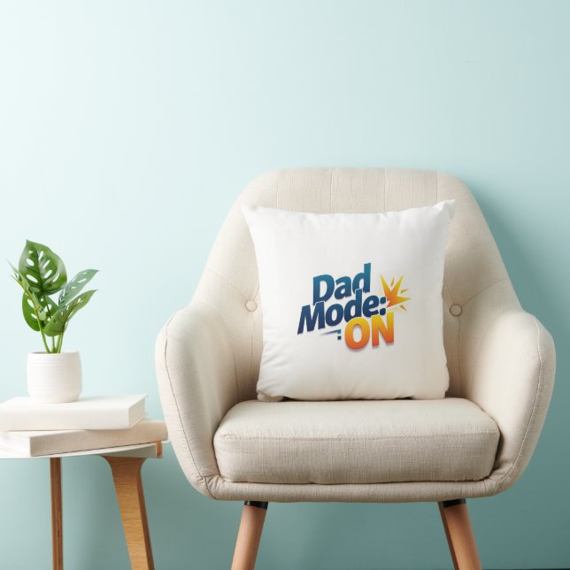 Funny Dad Mode ON Pillow – Cool Vaderdag Decor Kussen (Stoel)
