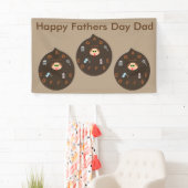 Funny Dad Monster houdt van Coffee Custom Banner (Insitu)