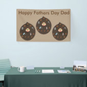 Funny Dad Monster houdt van Coffee Custom Banner (Beurs)