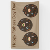 Funny Dad Monster houdt van Coffee Custom Banner (Verticaal)