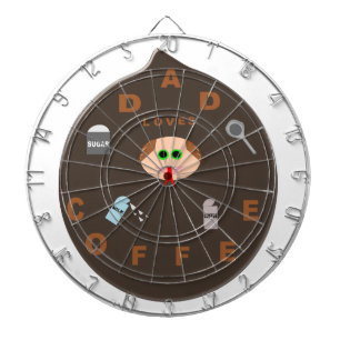 Funny Dad Monster houdt van Coffee Dart Board Dartbord