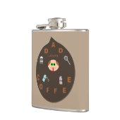 Funny Dad Monster houdt van Coffee Flask Heupfles (Links)