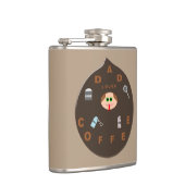 Funny Dad Monster houdt van Coffee Flask Heupfles (Rechts)