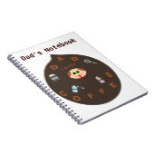 Funny Dad Monster houdt van Coffee  N Notitieboek (Rechterzijde)
