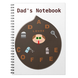 Funny Dad Monster houdt van Coffee N Notitieboek