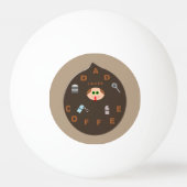 Funny Dad Monster houdt van Coffee Ping Ball (Achterkant)