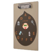 Funny Dad Monster houdt van klembord (Links)