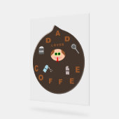 Funny Dad Monster houdt van koffie Acryl Bord (Hoek)