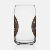 Funny Dad Monster houdt van koffie Blikvorm Glas (Links)