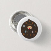 Funny Dad Monster houdt van koffie Button (Voorkant /achterkant)