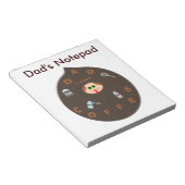 Funny Dad Monster verliest aangepaste koffieblocno Notitieblok (Schuin)