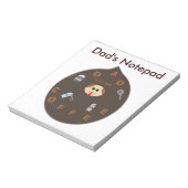 Funny Dad Monster verliest aangepaste koffieblocno Notitieblok (Linkerzijde)
