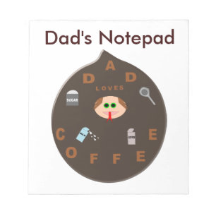 Funny Dad Monster verliest aangepaste koffieblocno Notitieblok