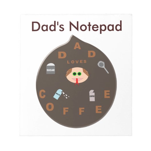Funny Dad Monster verliest aangepaste koffieblocno Notitieblok (Voorkant)