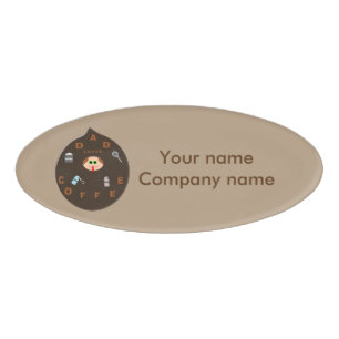 Funny Dad Monster verliest Coffee Custom Name Labe Naambadge