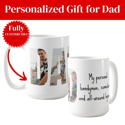 Funny Dad Mug – Handyman, Comedian & Legend Koffiemok