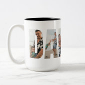 Funny Dad Mug – Original Superhero & Pun Champion Tweekleurige Koffiemok (Links)