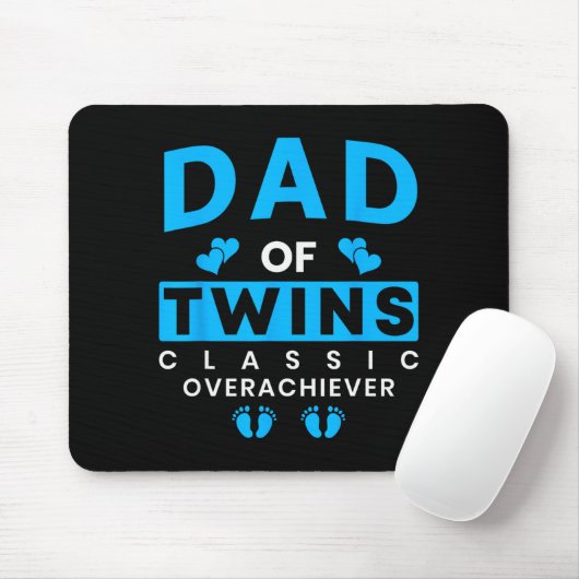 Funny Dad Of Twins Clic Overachiever Twins Muismat (Met muis)