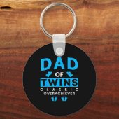 Funny Dad Of Twins Clic Overachiever Twins Sleutelhanger (Voorkant)