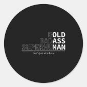 Funny Dad Old Man Grandpa Gag Birthday Fathers Day Ronde Sticker (Voorkant)