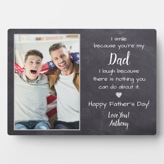 Funny Dad Poem Personalized Photo Vaderdag Fotoplaat (voorkant)