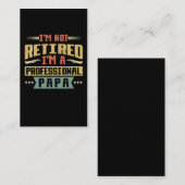 Funny Dad Professional Papa Retirement Visitekaartje (Voorkant / Achterkant)