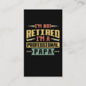 Funny Dad Professional Papa Retirement Visitekaartje (Voorkant)