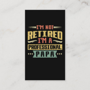 Funny Dad Professional Papa Retirement Visitekaartje