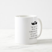 Funny Dad Quote Mustache Art Koffiemok (Voorkant rechts)