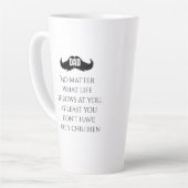 Funny Dad Quote Mustache Art Latte Mok (Linkerhoek)