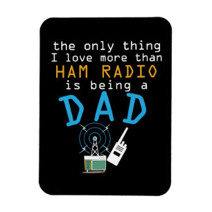 Funny Dad Radio Fathers Day Amateur Mannen Gift Magneet