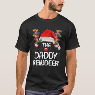 Funny Dad Reindeer Xmas Matching Family Christma T-shirt