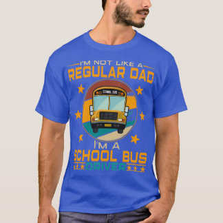 Funny Dad School Bus Driver School Bus Stuurprogra T-shirt